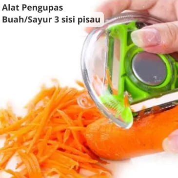 Peeler Alat Pengupas Buah Bulat Dengan 3 Sisi Pisau