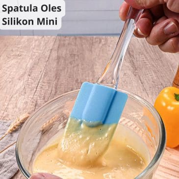 Spatula Oles Mini Bahan Silikon Gagang Plastik