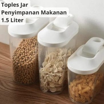 Toples Jar Tempat Penyimpanan Makanan dan Sereal 1.5 Liter
