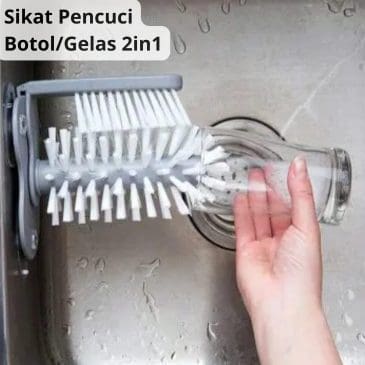 Sikat Pembersih Pencuci Botol Tempel Sistem Vacuum 2in1