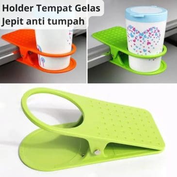 Holder Tempat Gelas dan Botol Jepit Meja Anti Tumpah