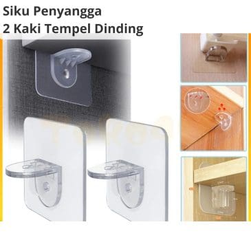 Siku Penyangga 2 Kaki Tempel Dinding Tanpa Bor