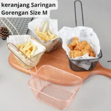 Keranjang Holder Saringan Gorengan Stainless Steel Size M