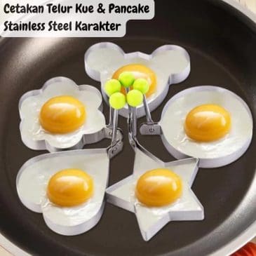 Cetakan Telur Kue dan Pancake Stainless Steel Karakter
