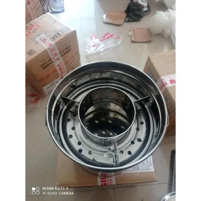 Dandang Bakso Mini + Irus Stainless Steel Uk. Dia. 22cm Tinggi 23cm ( Tanpa Sendok) - Gambar 3