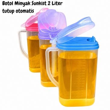 Botol Minyak Plastik Sunkist 2 Liter Tutup Otomatis