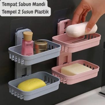 Tempat Sabun Mandi Tempel 2 Susun Vinegar Plastik