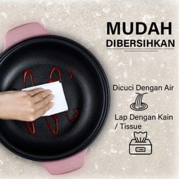 (GM Bear) Panci Listrik Multifungsi 1.2 Liter 20cm Dengan 3 Power Mode 600Watt - Gambar 3