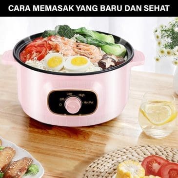 (GM Bear) Panci Listrik Multifungsi 1.2 Liter 20cm Dengan 3 Power Mode 600Watt - Gambar 4