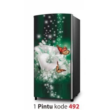 Stiker Kulkas 1 Pintu Motif 492 Uk. 60x120cm (Jika Mau Full Body Order 3pcs)