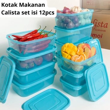 Container Kulkas Penyimpanan Makanan Calista Set 12pcs