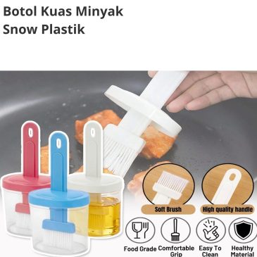 Botol Minyak Snow Dengan Sikat Kuas Pengoles Bahan Plastik