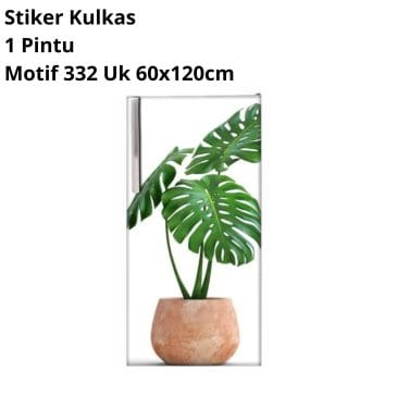 Stiker Kulkas 1 Pintu Motif 332 Uk. 60x120cm (Jika Mau Full Body Order 3pcs)