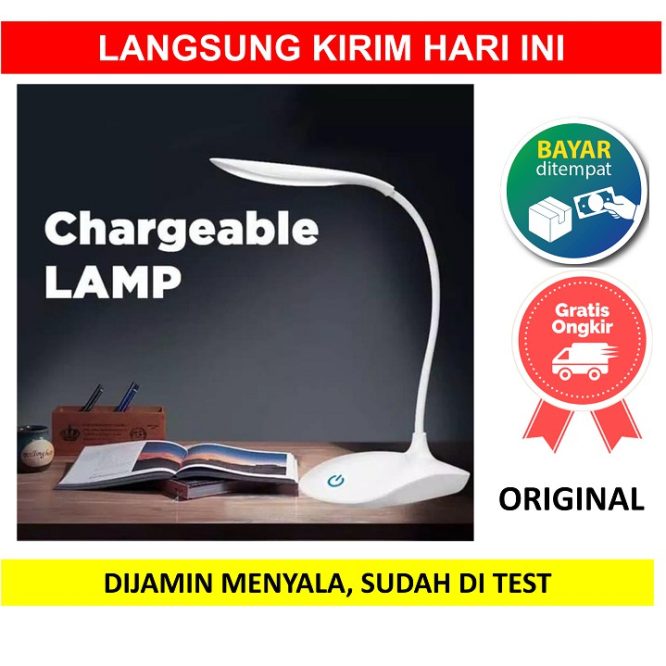 Lampu Belajar Cas Recharge