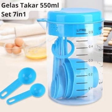 Gelas Takar Serbaguna 500ml Set Sendok Takar 7in1