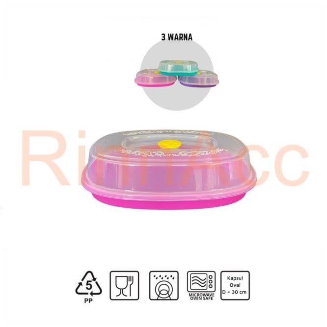 Tempat Penyimpanan Kue Plastik Model Oval
