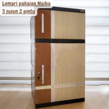 Lemari pakaian Naiba 3 susun 2 pintu MO2
