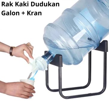 Rak Kaki Dudukan Besi Galon Air+Kran