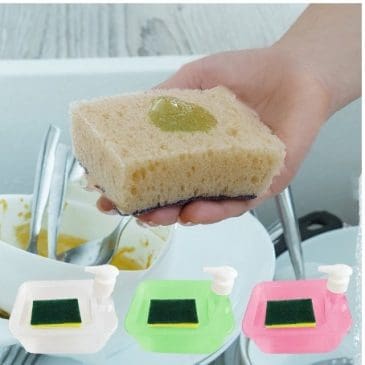 Tempat Sabun Cair Cuci Piring Pump Plastik Model Persegi + Spoon - Gambar 3