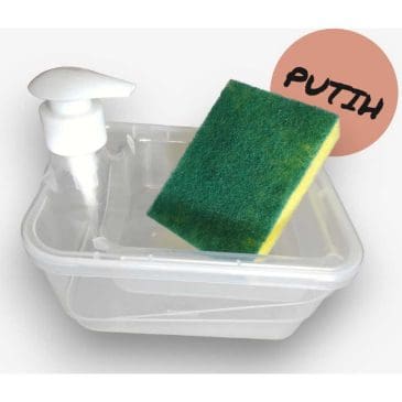 Tempat Sabun Cair Cuci Piring Pump Plastik Model Persegi + Spoon - Gambar 4