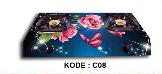 Stiker Kompor 2 Tungku Motif C08 Uk. 100x50cm