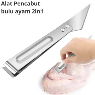 Alat Pencabut Pembersih Bulu Ayam 2in1 Stainless Steel
