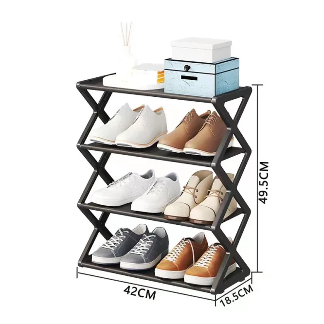 Rak Sepatu Dan Sandal Zig Zag Plastik 4 Tingkat - Gambar 5