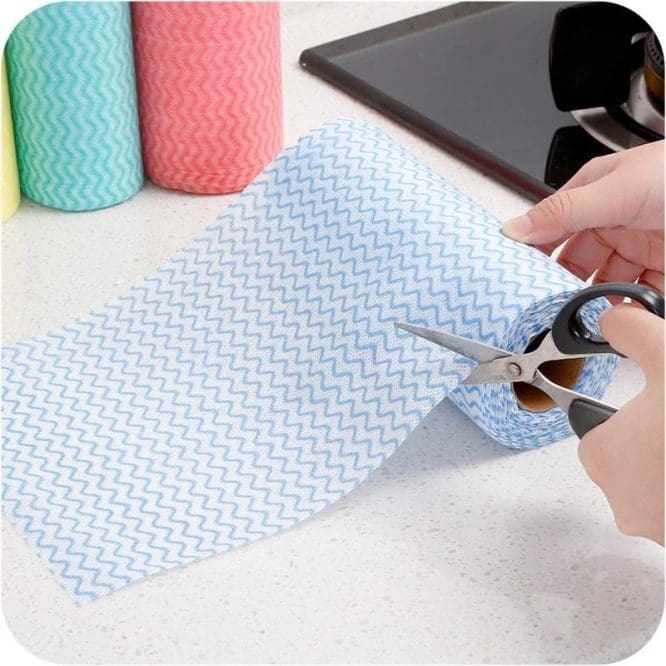 Kain Lap Gulung Non Woven Kain Tissue Roll Pembersih Sekali Pakai - Gambar 3