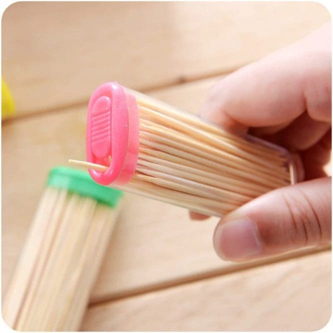 Tempat Tusuk Gigi + Isi 50pcs Rectangle - Gambar 2