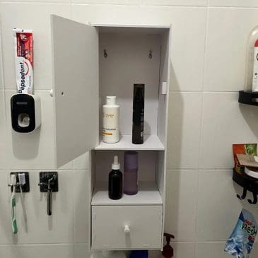 Rak Kamar Mandi Milea M1051 Serbaguna Bahan Papan MDF - Gambar 2