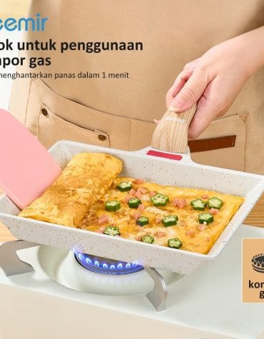 Hongzhuo Wajan Penggorengan Pencetak Telur Anti Lengket Size 15x18cm