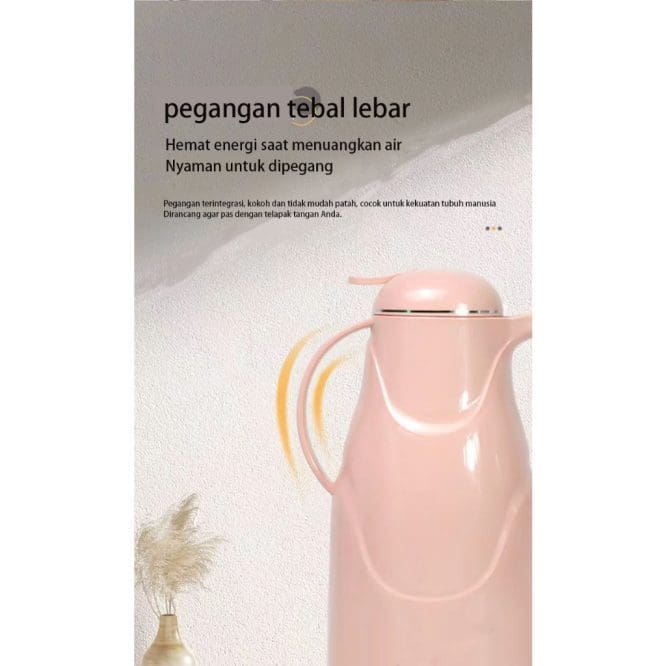 Termos Air Water Jug Body Luar Bahan Plastik Dalam Bahan Kaca Kapasitas 1 Liter - Gambar 2