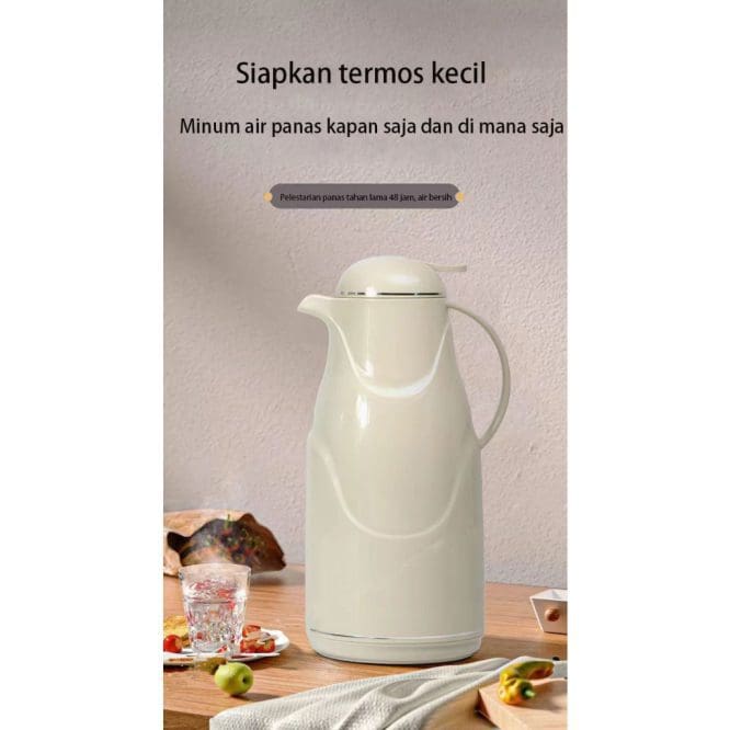 Termos Air Water Jug Body Luar Bahan Plastik Dalam Bahan Kaca Kapasitas 1 Liter