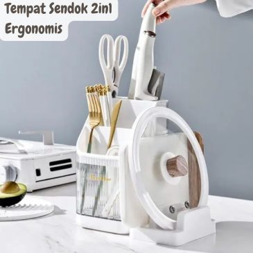 Tempat Sendok 2in1 Ergonomis Set Tempat Pisau Size 23.5x15x24cm