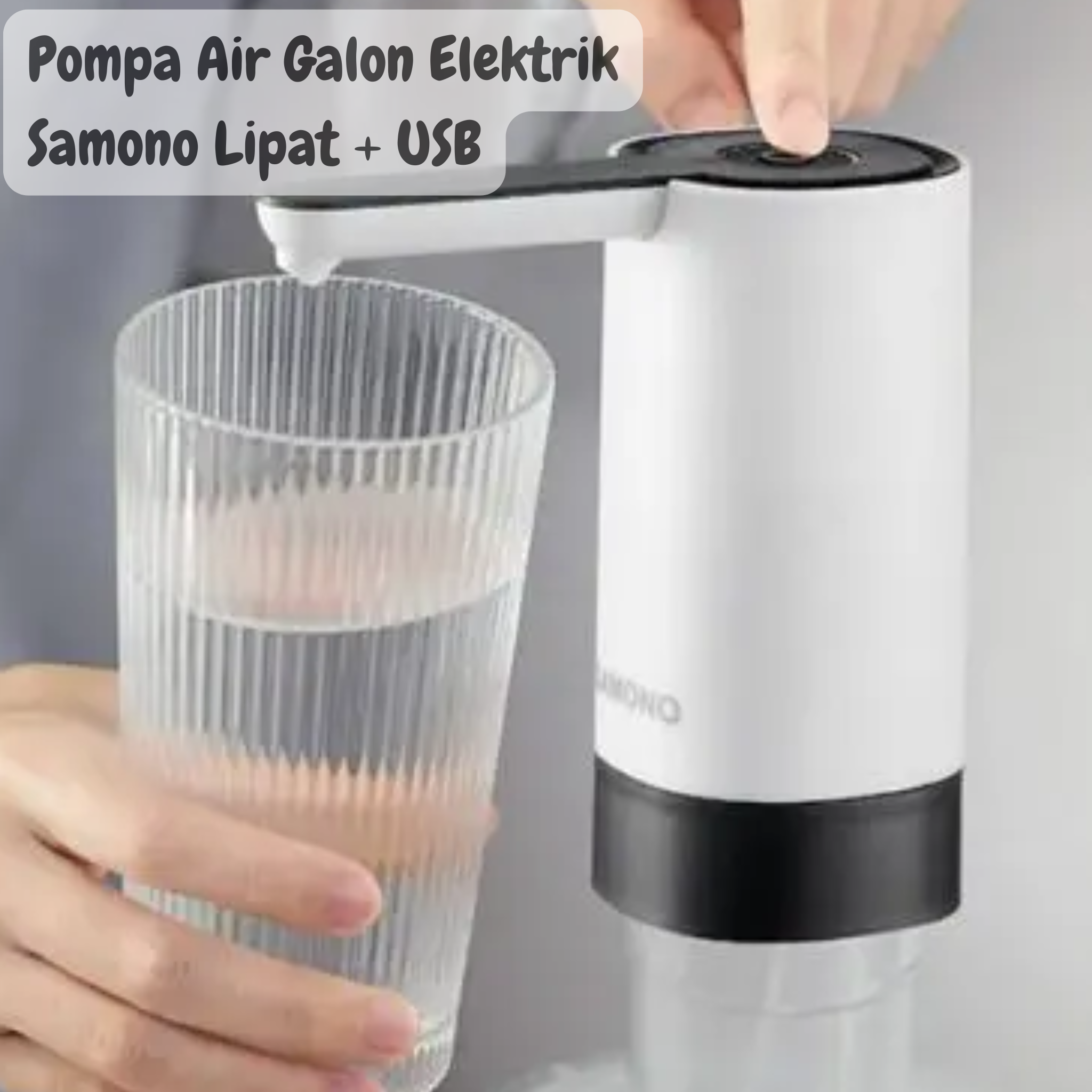 Pompa Air Galon Elektrik Portable Lipat Samono + USB