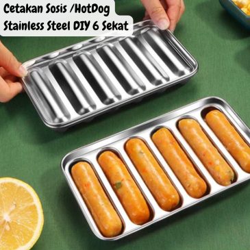 Cetakan Sosis Cetakan Hot Dog Stainless Steel DIY 6 Sekat