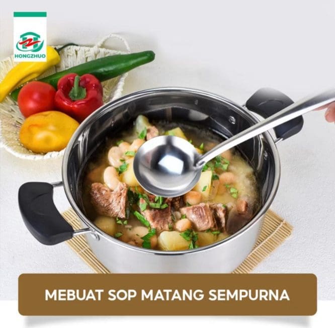 Tipe B Panci Kukus Panci Steamer 2 Tingkat Full Stainless Steel Uk. Dia 22cm Dengan 2 Gagang Pegangan - Gambar 5