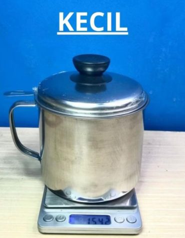 Wadah Penyaring Minyak Goreng Stainless Steel 1 Liter Size 9.6x9.5x11cm