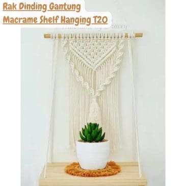 Rak Dinding Gantung Macrame Shelf Hanging T20 Size 14×20cm