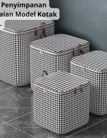 Box Tempat Penyimpanan Pakaian, Sprei, dan Selimut 140L Model Kotak + Pegangan
