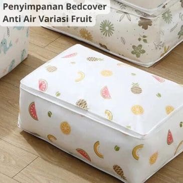 Tas tempat penyimpanan bed cover,pakaian dan selimut anti air PEVA Variasi Fruit