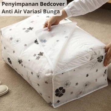 Tas tempat penyimpanan bed cover,pakaian dan selimut anti air PEVA Variasi bunga