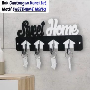 Rak Gantungan Kunci Set Sama Gantungan Motif SWEETHOME M840