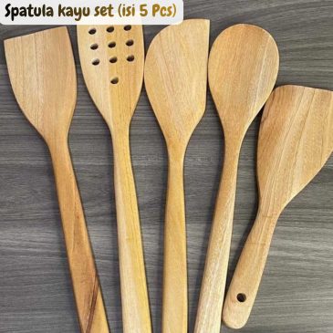 Spatula kayu set (isi 5 Pcs)