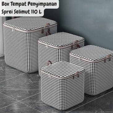 Box Tempat Penyimpanan Pakaian, Sprei, dan Selimut Model Kotak + Pegangan
