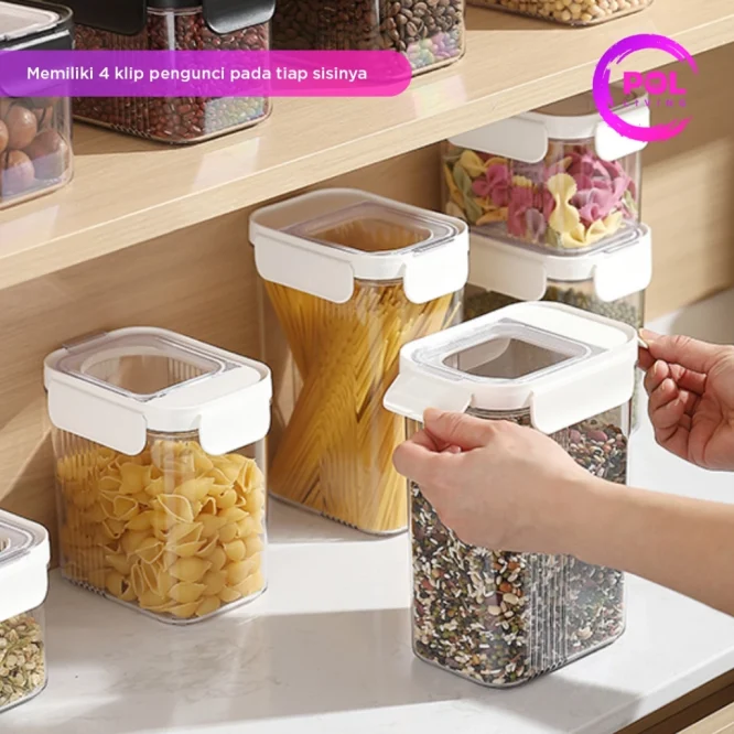 Toples Kedap Udara Dengan Seal Karet 1600 Ml - Gambar 5