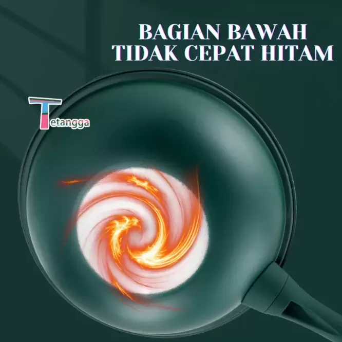 Wajan Teflon anti lengket tutup kaca 32 cm - Gambar 8
