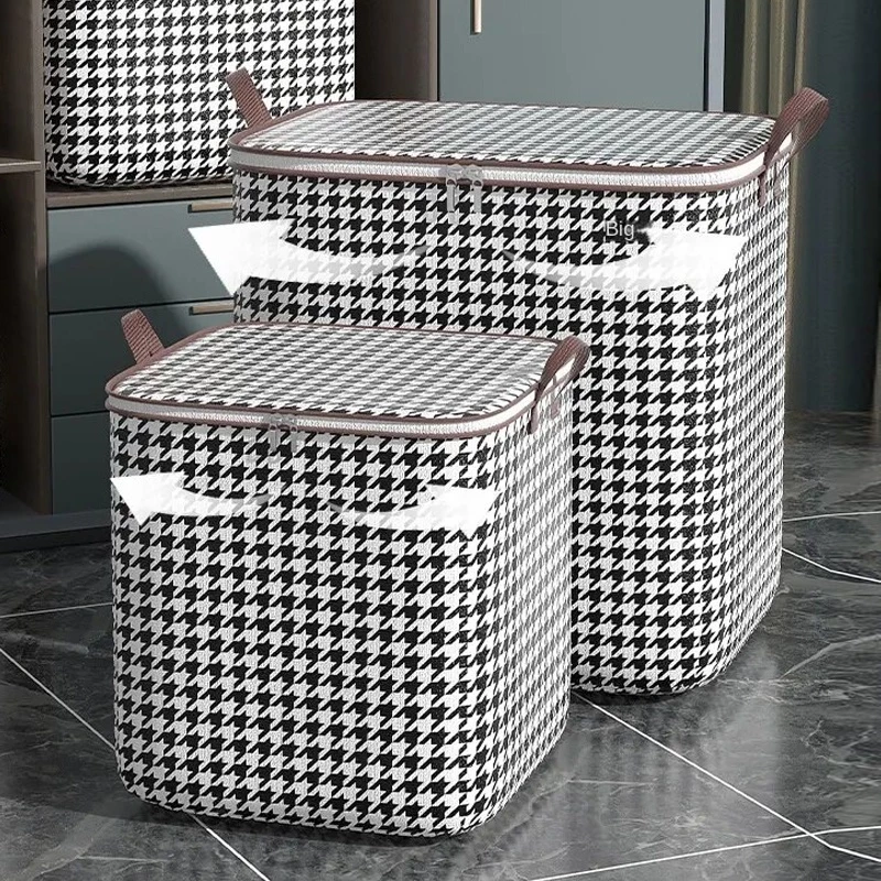 Box Tempat Penyimpanan Pakaian, Sprei, dan Selimut 140L Model Kotak + Pegangan
