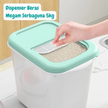 Dispenser Beras Tempat Penyimpanan Beras Megam Serbaguna 5kg