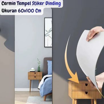 Cermin Tempel Stiker Dinding Ukuran 60 x 100 Cm